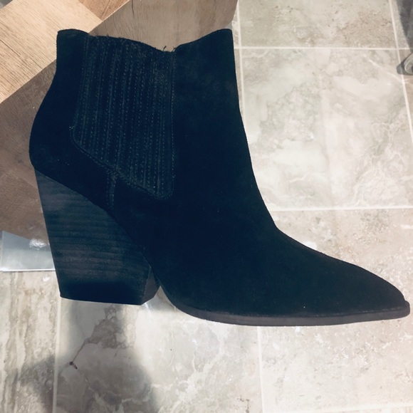 Adam Tucker Suede Leather Wedge Ankle Boots Size 11M New in Box Retail $140 - Picture 3 of 9